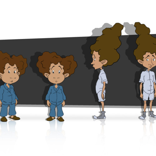 Animation character turnaround by animator David Lewis
